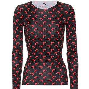 MARINE SERRE
Printed stretch-jersey top